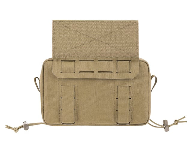Tasca utility a due scomparti con pannello di montaggio, taglio laser - Tan di 8FIELDS