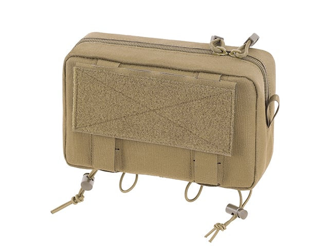 Tasca utility a due scomparti con pannello di montaggio, taglio laser - Tan di 8FIELDS