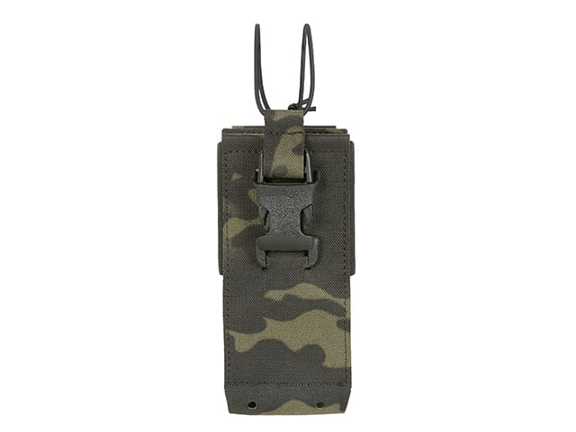 Tasca porta radio open-top taglio laser Multicamo Black di 8FIELDS