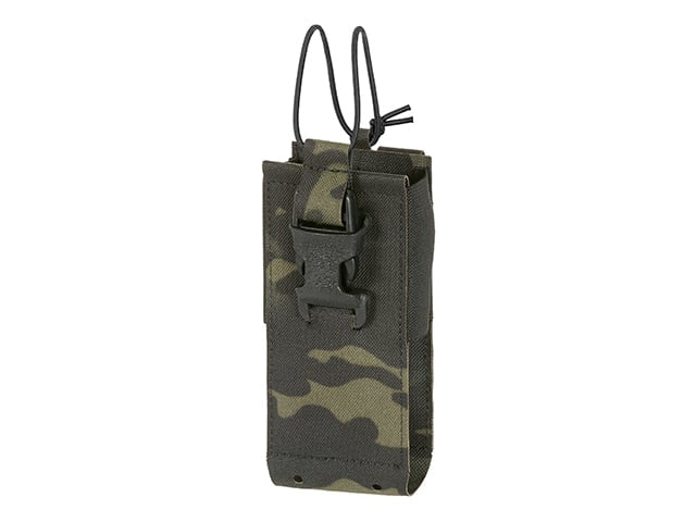 Tasca porta radio open-top taglio laser Multicamo Black di 8FIELDS
