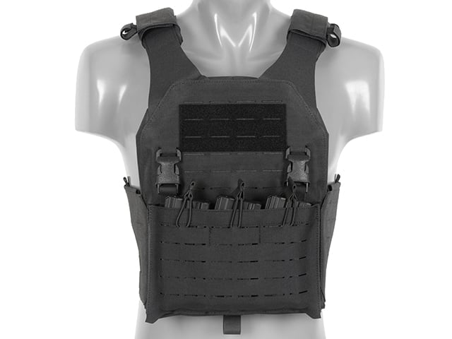 Plate Carrier QRF Laser-Cut Buckle Up con tasca AR15/AK - Nero di 8FIELDS