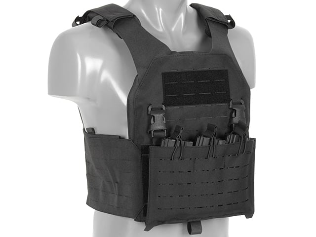 Plate Carrier QRF Laser-Cut Buckle Up con tasca AR15/AK - Nero di 8FIELDS