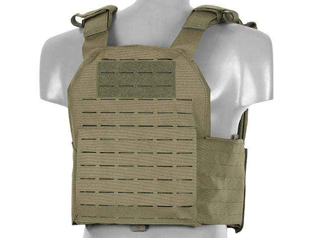 Plate Carrier QRF Laser-Cut Buckle Up con porta caricatori AR15/AK verde oliva di 8FIELDS