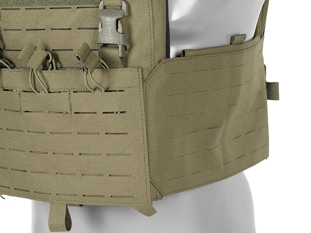 Plate Carrier QRF Laser-Cut Buckle Up con porta caricatori AR15/AK verde oliva di 8FIELDS