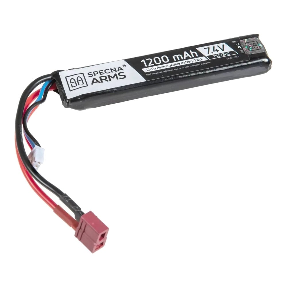 Batteria Li-Po 7.4V 1200mAh 15/30C Deans di SPECNA ARMS
