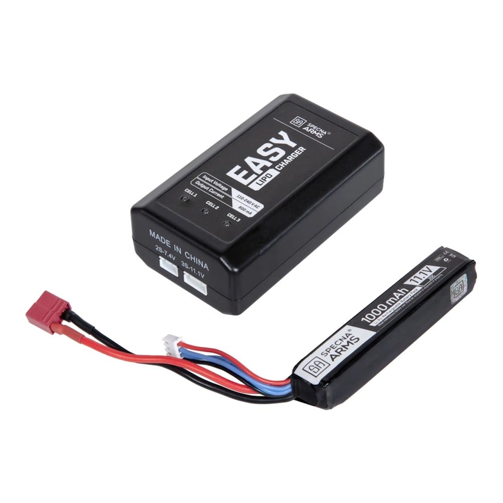 Set Batteria Li-Po 11.1V 1000mAh e Caricabatterie di SPECNA ARMS