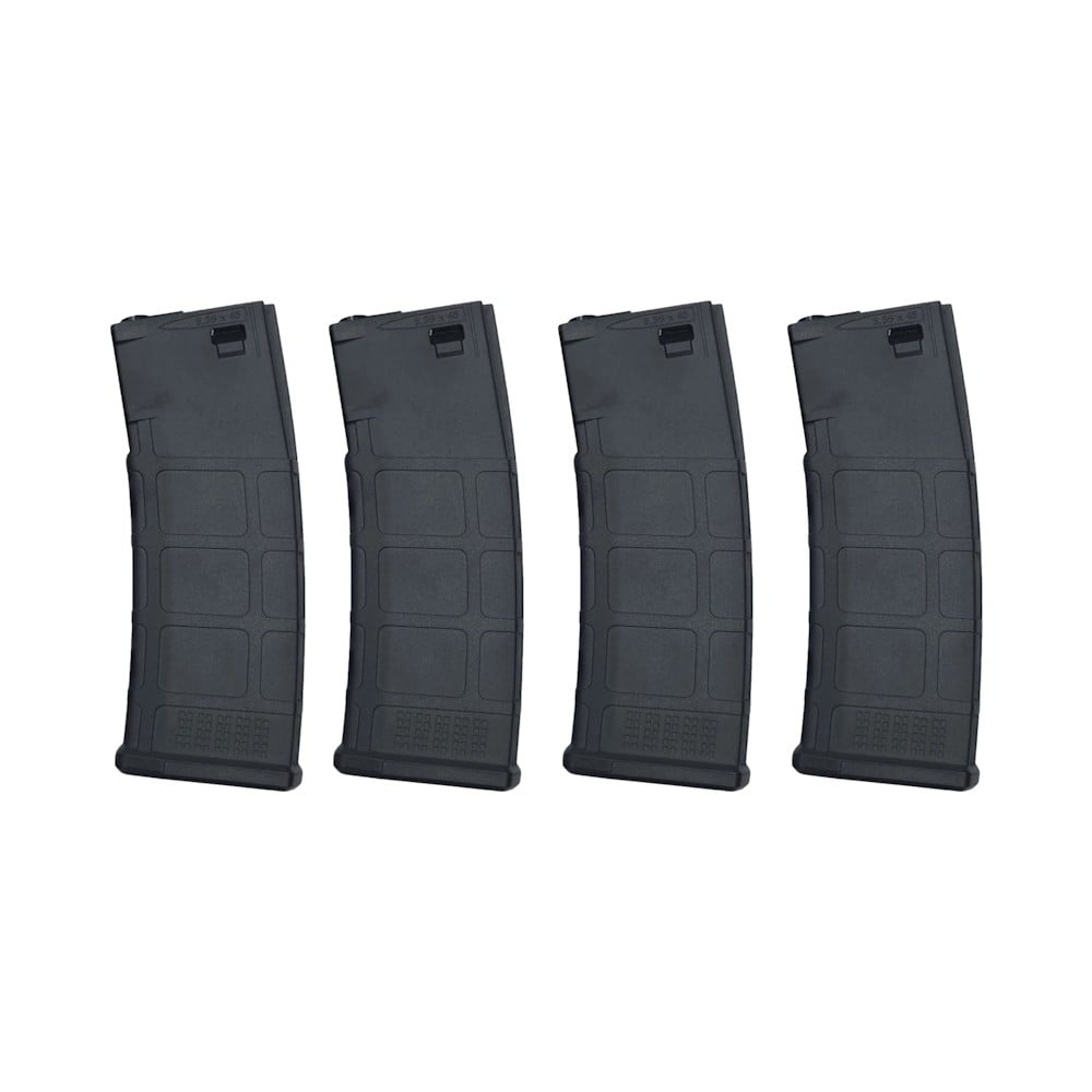Set 4 caricatori mid-cap da 195 colpi neri per M4