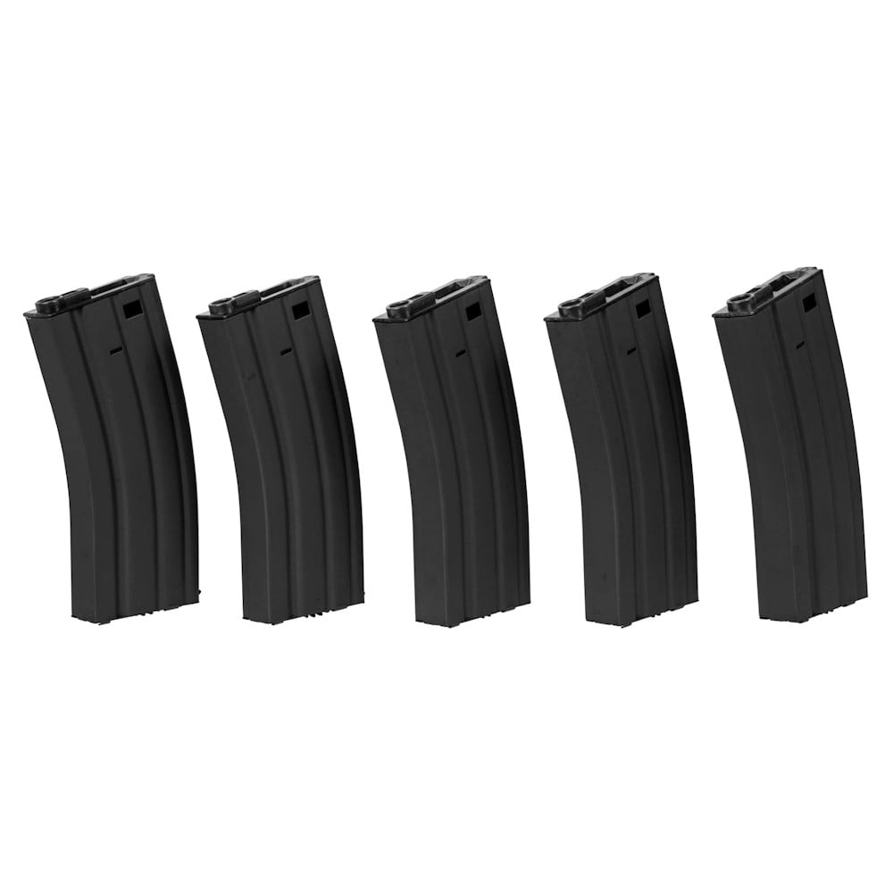 Set 5 Caricatori Maggiorati 300 Colpi M4/M16 neri di SPECNA ARMS