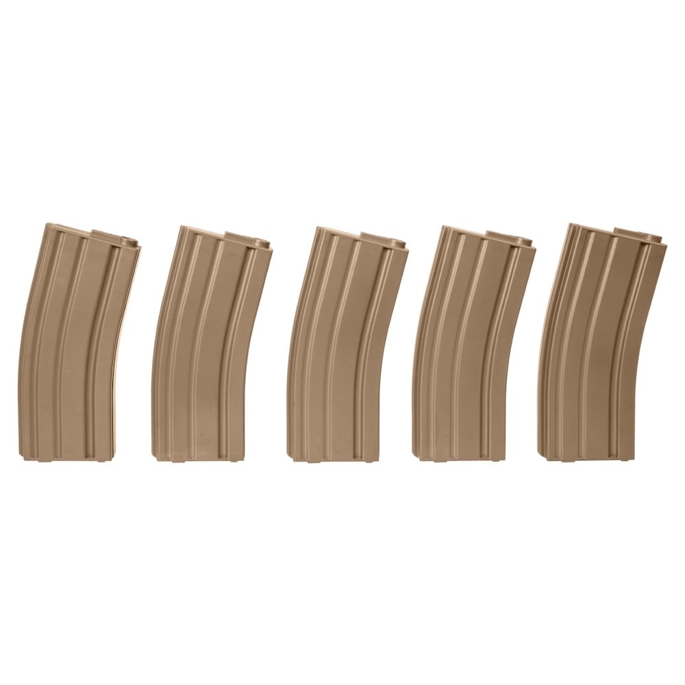 Set 5 Caricatori Mid-Cap 140 Colpi per Serie M4/M16 tan di SPECNA ARMS